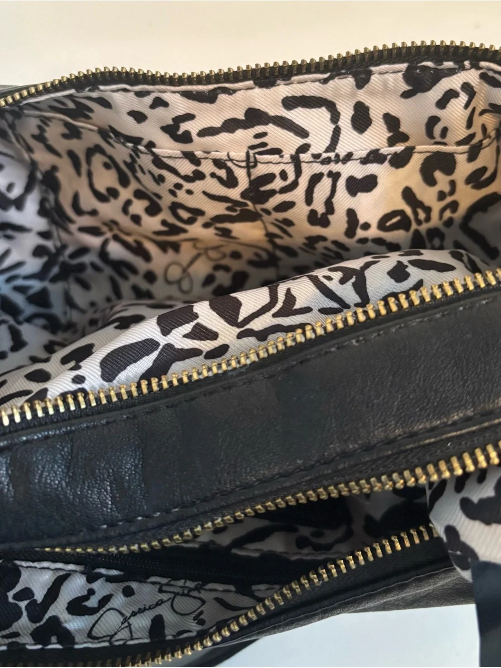 Black Vegan Leather Western Hobo Shoulder Bag by Jessica Simpson NWOT
